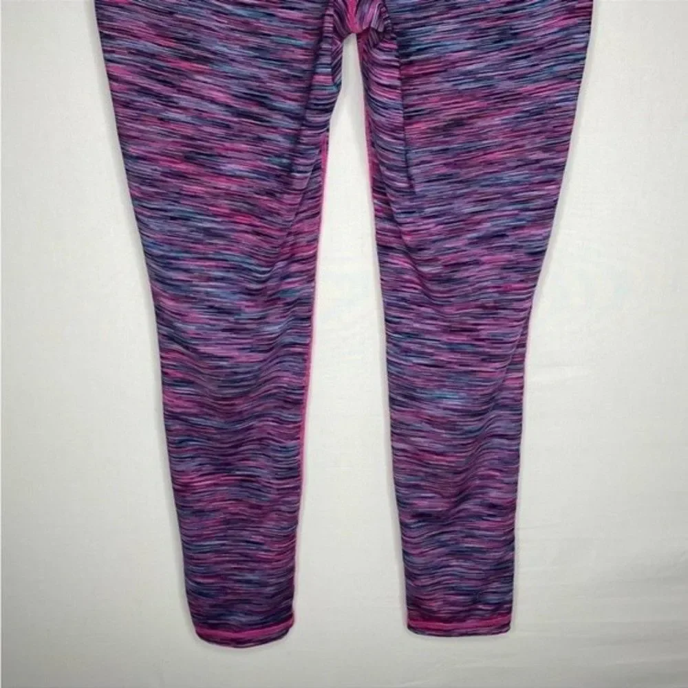 Ideology Pink Purple Space Dye Work Out Athletic Leggings M